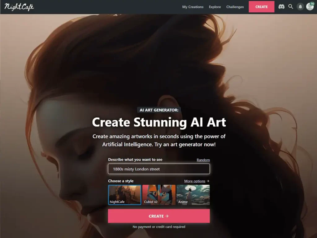 NightCafe: Text to Art/Image Generator