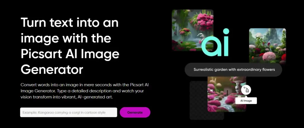 Picsart: Free Text to Image AI Generator