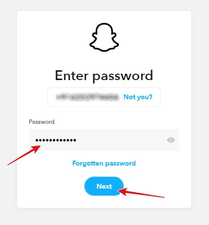 Enter Password > Click Next