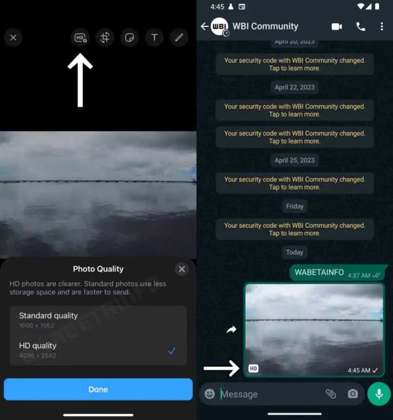 Send HD Photos on WhatsApp