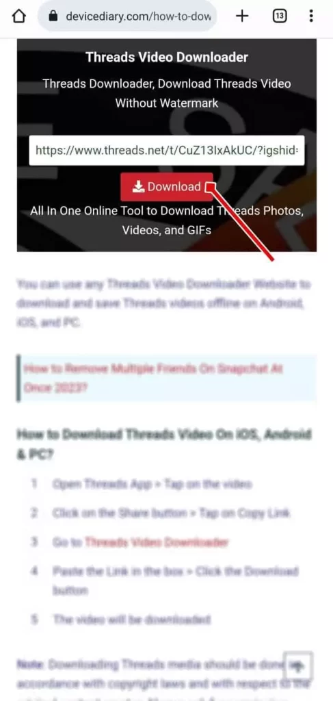 Click the Download button