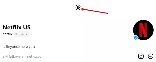 Tap on the Thread Logo at the Top